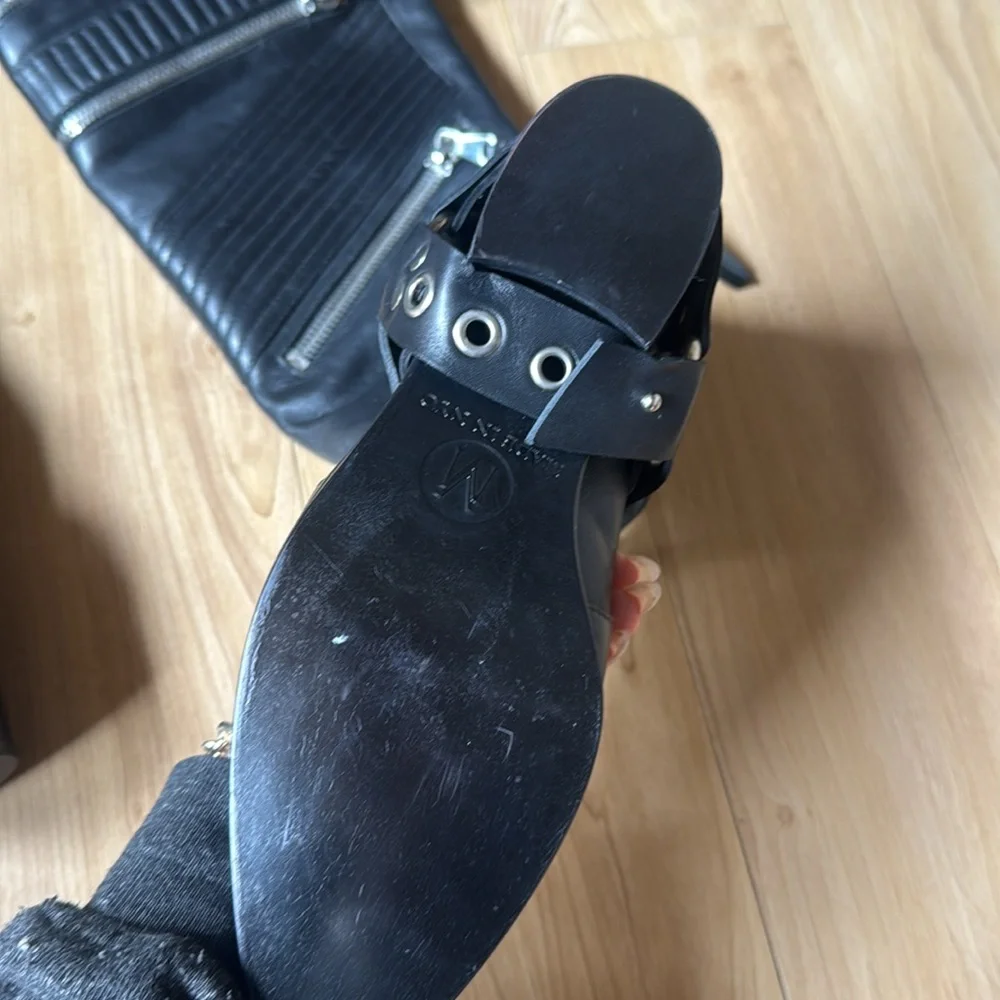 Black Knee-High Leather Boots